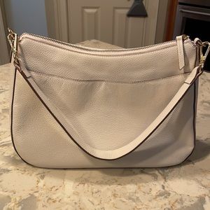 Nordstrom Ivory Leather Handbag